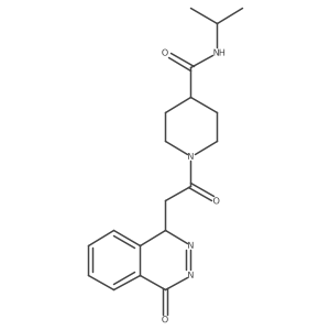 1-[2-(4-oxo-1H-phthalazin-1-yl)acetyl]-N-propan-2-ylpiperidine-4-carboxamide结构式