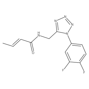 (Z)-N-((1-(3,4-difluorophenyl)-1H-tetrazol-5-yl)methyl)but-2-enamide Structure