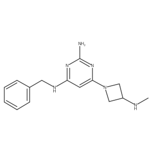 N4-benzyl-6-(3-(methylamino)azetidin-1-yl)pyrimidine-2,4-diamine结构式