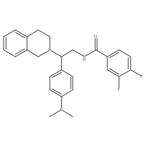 N-(2-(3,4-dihydroisoquinolin-2(1H)-yl)-2-(4-(dimethylamino)phenyl)ethyl)-3,4-difluorobenzamide Structure