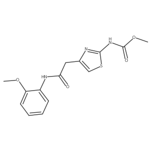 Methyl (4-(2-((2-methoxyphenyl)amino)-2-oxoethyl)thiazol-2-yl)carbamate Structure