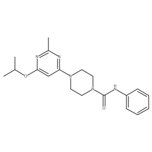 4-(6-isopropoxy-2-methylpyrimidin-4-yl)-N-phenylpiperazine-1-carboxamide结构式