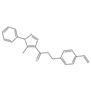 4-vinylbenzyl 5-methyl-1-phenyl-1H-1,2,3-triazole-4-carboxylate Structure