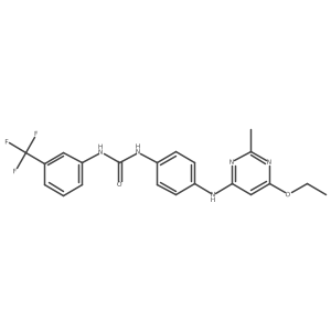 1-(4-((6-Ethoxy-2-methylpyrimidin-4-yl)amino)phenyl)-3-(3-(trifluoromethyl)phenyl)urea Structure