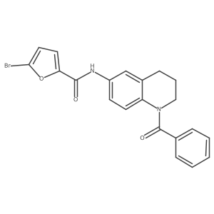 N-(1-benzoyl-1,2,3,4-tetrahydroquinolin-6-yl)-5-bromofuran-2-carboxamide结构式