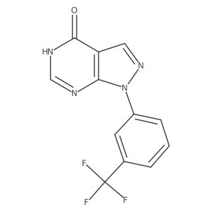1-[3-(trifluoromethyl)phenyl]-1H,4H,5H-pyrazolo[3,4-d]pyrimidin-4-one结构式