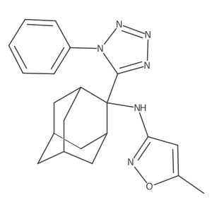 N-(5-methyl-3-isoxazolyl)-N-[2-(1-phenyl-1H-tetraazol-5-yl)-2-adamantyl]amine Structure