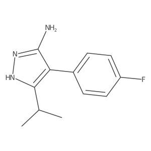 4-(4-fluorophenyl)-3-isopropyl-1H-pyrazol-5-amine Structure