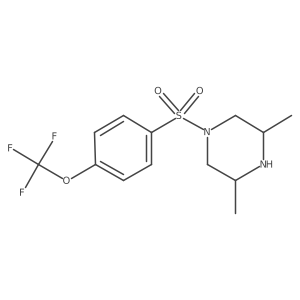 3,5-Dimethyl-1-[4-(trifluoromethoxy)phenyl]sulfonylpiperazine结构式