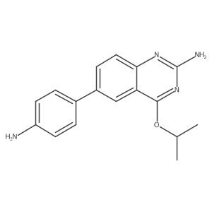 6-(4-Amino-phenyl)-4-isopropoxy-quinazolin-2-ylamine结构式