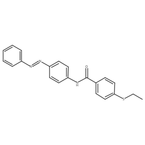 (E)-4-(ethylthio)-N-(4-(phenyldiazenyl)phenyl)benzamide结构式