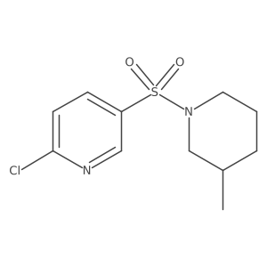 2-Chloro-5-[(3-methylpiperidin-1-yl)sulfonyl]pyridine结构式