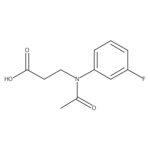 3-[N-(3-fluorophenyl)acetamido]propanoic acid结构式