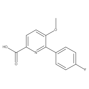 6-(4-Fluorophenyl)-5-methoxy-2-pyridinecarboxylic acid结构式
