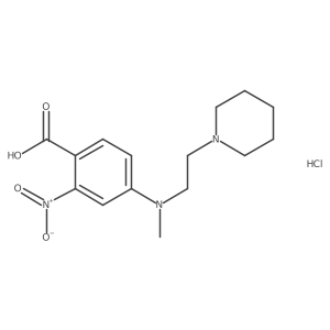 4-[Methyl(2-piperidin-1-ylethyl)amino]-2-nitrobenzoic acid;hydrochloride结构式