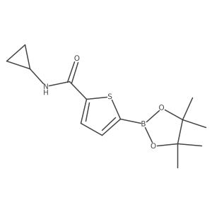 N-(cyclopropyl)-5-(4,4,5,5-tetramethyl-1,3,2-dioxaborolan-2-yl)-2-thiophenecarboxamide Structure