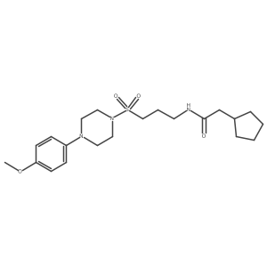 2-cyclopentyl-N-(3-((4-(4-methoxyphenyl)piperazin-1-yl)sulfonyl)propyl)acetamide Structure