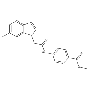methyl 4-{[(6-fluoro-1H-indol-1-yl)acetyl]amino}benzoate Structure