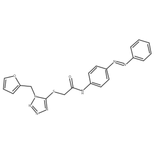 Acetamide, 2-[[1-(2-furanylmethyl)-1H-tetrazol-5-yl]thio]-N-[4-(2-phenyldiazenyl)phenyl]-结构式