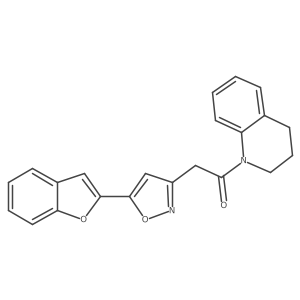 O=C(Cc1cc(-c2cc3ccccc3o2)on1)N1CCCc2ccccc21结构式