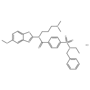 4-[Benzyl(ethyl)sulfamoyl]-N-[3-(dimethylamino)propyl]-N-(5-methoxy-1,3-benzothiazol-2-YL)benzamide hydrochloride Structure