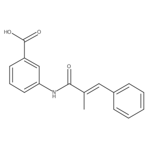 3-[[(2E)-2-Methyl-1-oxo-3-phenyl-2-propen-1-yl]amino]benzoic acid Structure