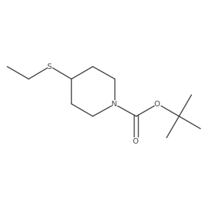 Tert-butyl 4-(ethylsulfanyl)piperidine-1-carboxylate结构式