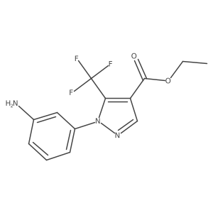 ethyl 1-(3-aminophenyl)-5-(trifluoromethyl)-1H-pyrazole-4-carboxylate Structure