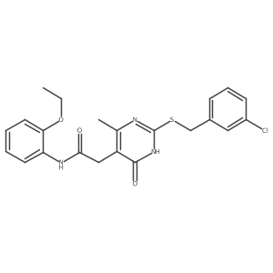 2-(2-((3-chlorobenzyl)thio)-4-methyl-6-oxo-1,6-dihydropyrimidin-5-yl)-N-(2-ethoxyphenyl)acetamide Structure