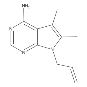 7-Allyl-5,6-dimethyl-7H-pyrrolo[2,3-d]pyrimidin-4-ylamine结构式