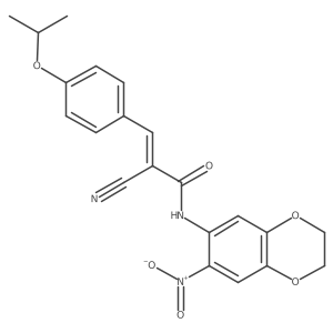 2-Cyano-n-(7-nitro-2,3-dihydro-1,4-benzodioxin-6-yl)-3-[4-(propan-2-yloxy)phenyl]prop-2-enamide Structure