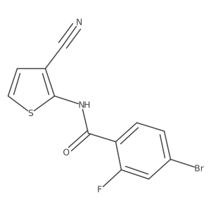 4-bromo-N-(3-cyanothiophen-2-yl)-2-fluorobenzamide Structure