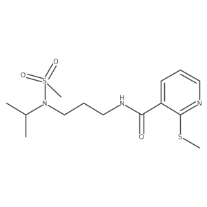 2-(methylsulfanyl)-N-{3-[N-(propan-2-yl)methanesulfonamido]propyl}pyridine-3-carboxamide结构式