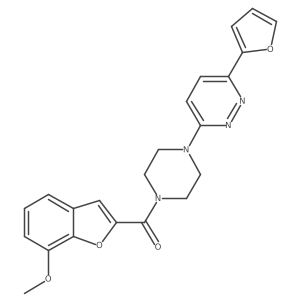 (4-(6-(Furan-2-yl)pyridazin-3-yl)piperazin-1-yl)(7-methoxybenzofuran-2-yl)methanone Structure