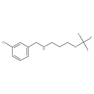 (3-Chloro-benzyl)-(3-trifluoromethylsulfanylpropyl)-amine Structure