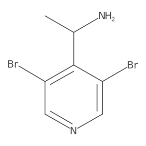 (1R)-1-(3,5-dibromopyridin-4-yl)ethan-1-amine结构式