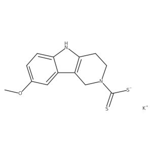 potassium 8-methoxy-3,4-dihydro-1H-pyrido[4,3-b]indole-2(5H)-carbodithioate Structure