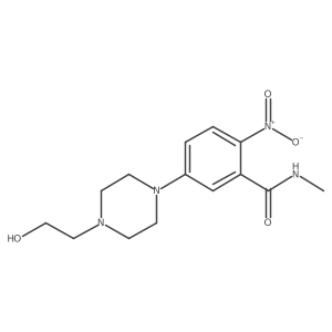 5-[4-(2-Hydroxyethyl)-1-piperazinyl]-N-methyl-2-nitrobenzamide Structure
