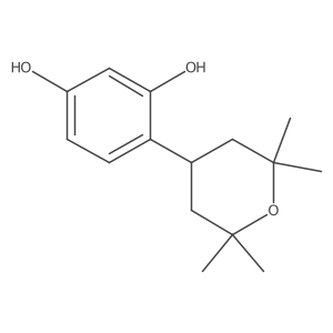 4-(2,2,6,6-Tetramethyloxan-4-yl)benzene-1,3-diol Structure