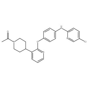 1-[4-[2-[4-[(5-Chloro-2-pyridinyl)amino]phenoxy]-3-pyridinyl]-1-piperidinyl]ethanone Structure