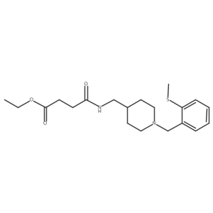 Ethyl 4-(((1-(2-(methylthio)benzyl)piperidin-4-yl)methyl)amino)-4-oxobutanoate结构式