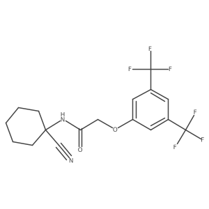 2-[3,5-bis(trifluoromethyl)phenoxy]-N-(1-cyanocyclohexyl)acetamide结构式