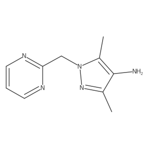 3,5-dimethyl-1-(pyrimidin-2-ylmethyl)pyrazol-4-amine结构式