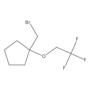 1-(Bromomethyl)-1-(2,2,2-trifluoroethoxy)cyclopentane Structure