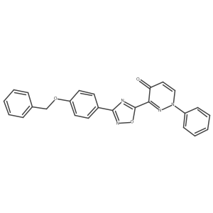 3-{3-[4-(Benzyloxy)phenyl]-1,2,4-oxadiazol-5-yl}-1-phenyl-1,4-dihydropyridazin-4-one结构式