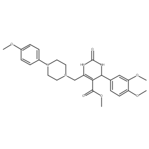 Methyl 4-(3,4-dimethoxyphenyl)-6-{[4-(4-methoxyphenyl)piperazin-1-yl]methyl}-2-oxo-1,2,3,4-tetrahydropyrimidine-5-carboxylate Structure