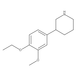 3-(4-Ethoxy-3-methoxyphenyl)piperidine Structure
