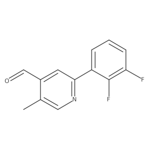 2-(2,3-Difluorophenyl)-5-methylisonicotinaldehyde Structure