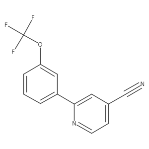 2-(3-(Trifluoromethoxy)phenyl)isonicotinonitrile结构式
