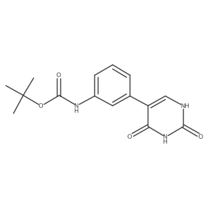 5-(3-BOC-Aminophenyl)-(2,4)-dihydroxypyrimidine结构式